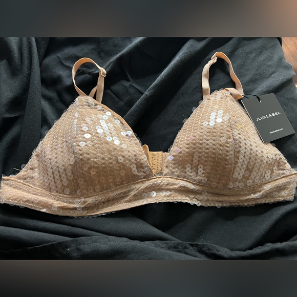 JLUXLABEL - Tan Sequin Bra - Picture 4 of 6